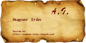 Augner Irén névjegykártya